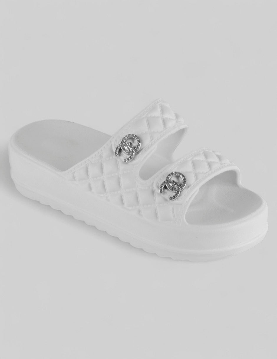 Sandalias clásicas Exterior Sintético Color Blanco Para Mujer De RBBASICS