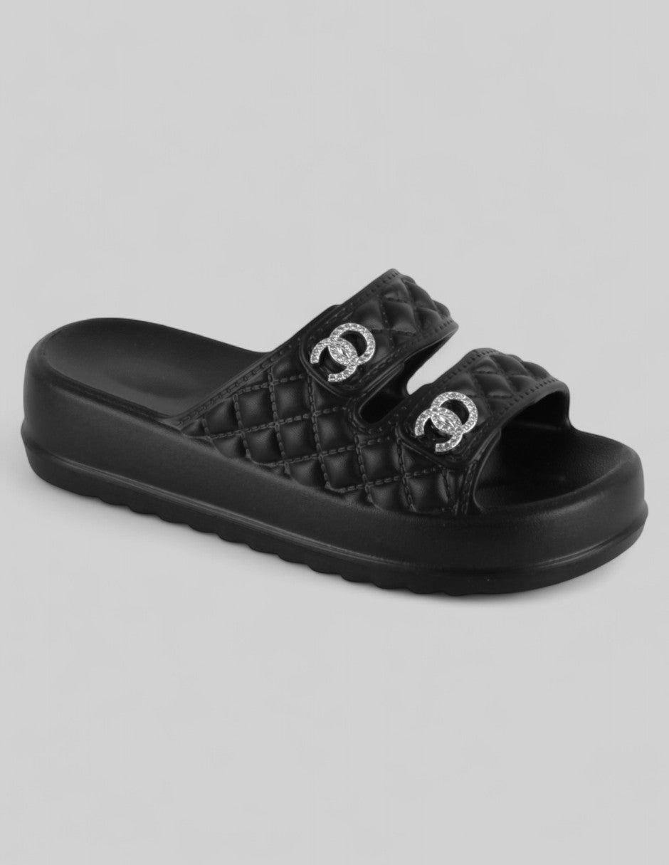 Sandalias clásicas Exterior Sintético Color Negro Para Mujer De RBBASICS