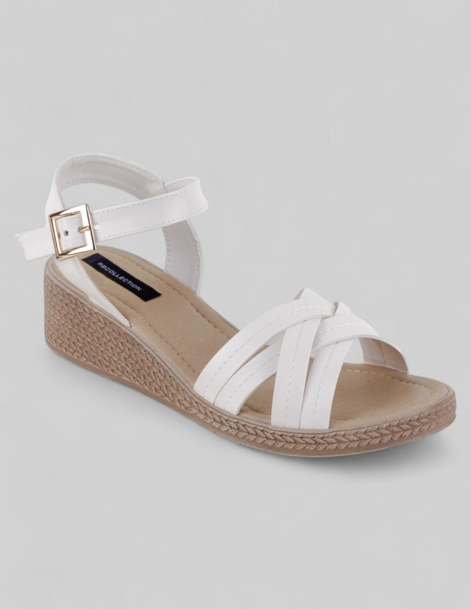 Sandalias con plataforma Steps en Piel vegana – Blanco