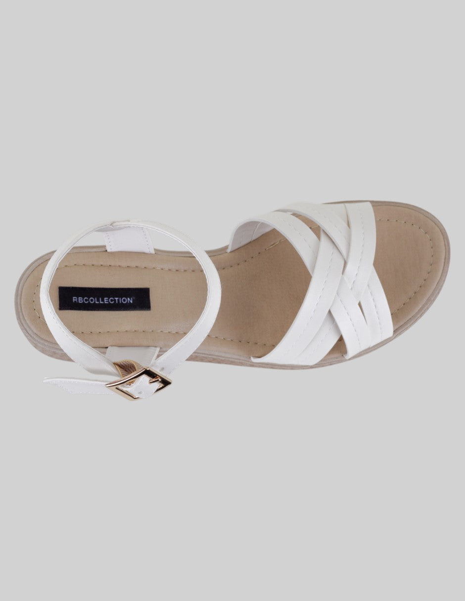 Sandalias con plataforma Steps en Piel vegana – Blanco