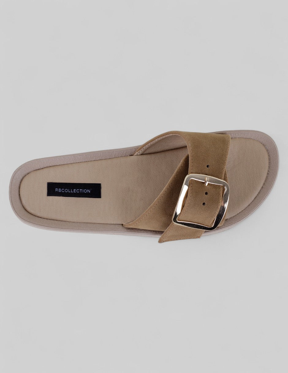 Sandalias de piso Birt en Textil – Café