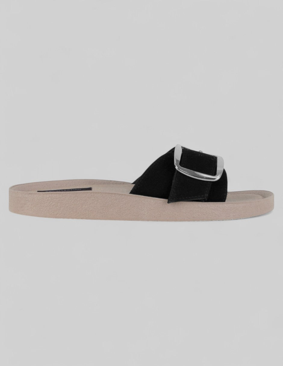 Sandalias de piso Birt en Textil – Negro
