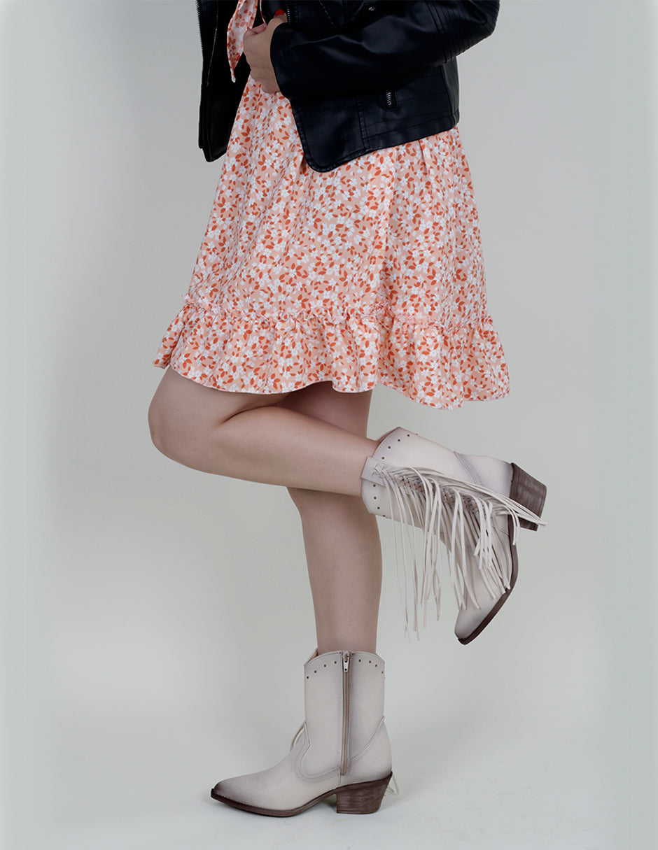 Botas tipo western West en Piel vegana – Beige