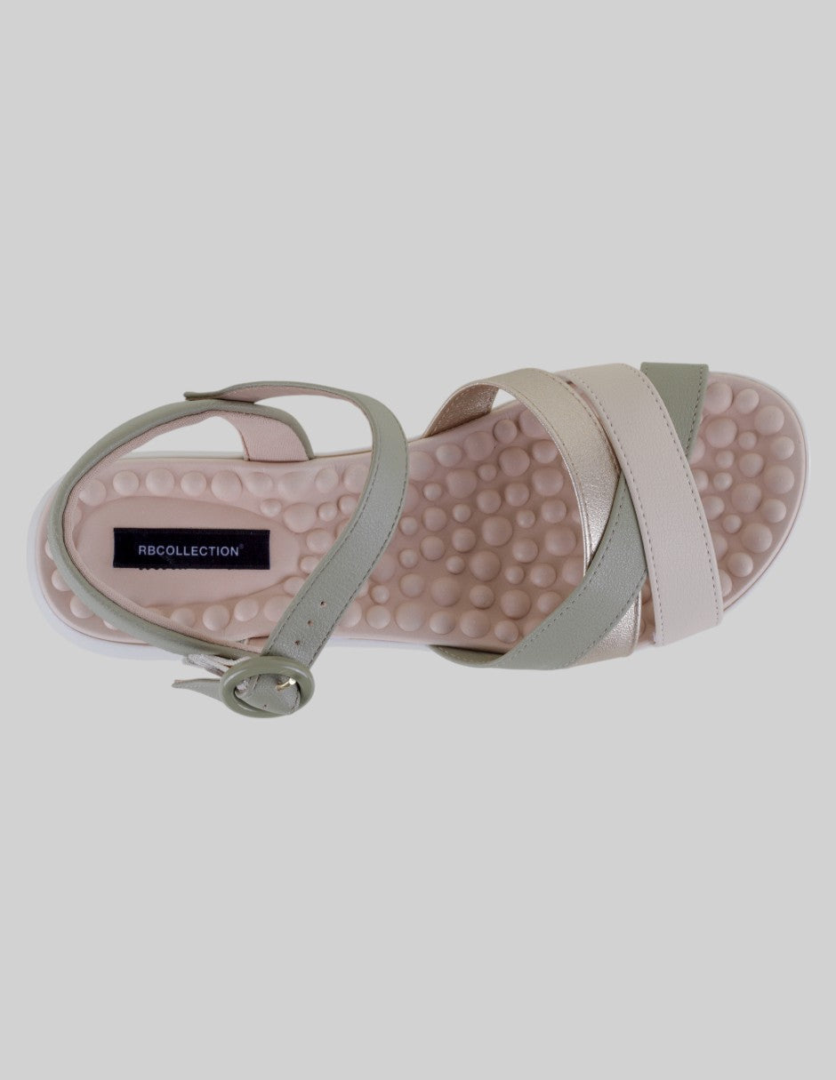 Sandalias de piso Steps en Piel vegana – Beige