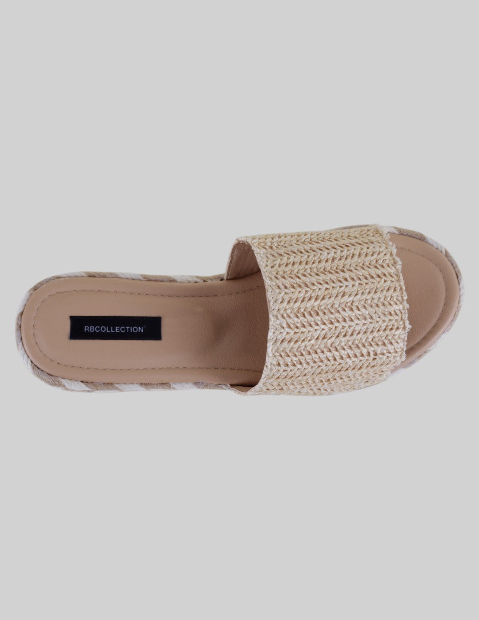 Sandalias con plataforma Naia  en Textil – Beige