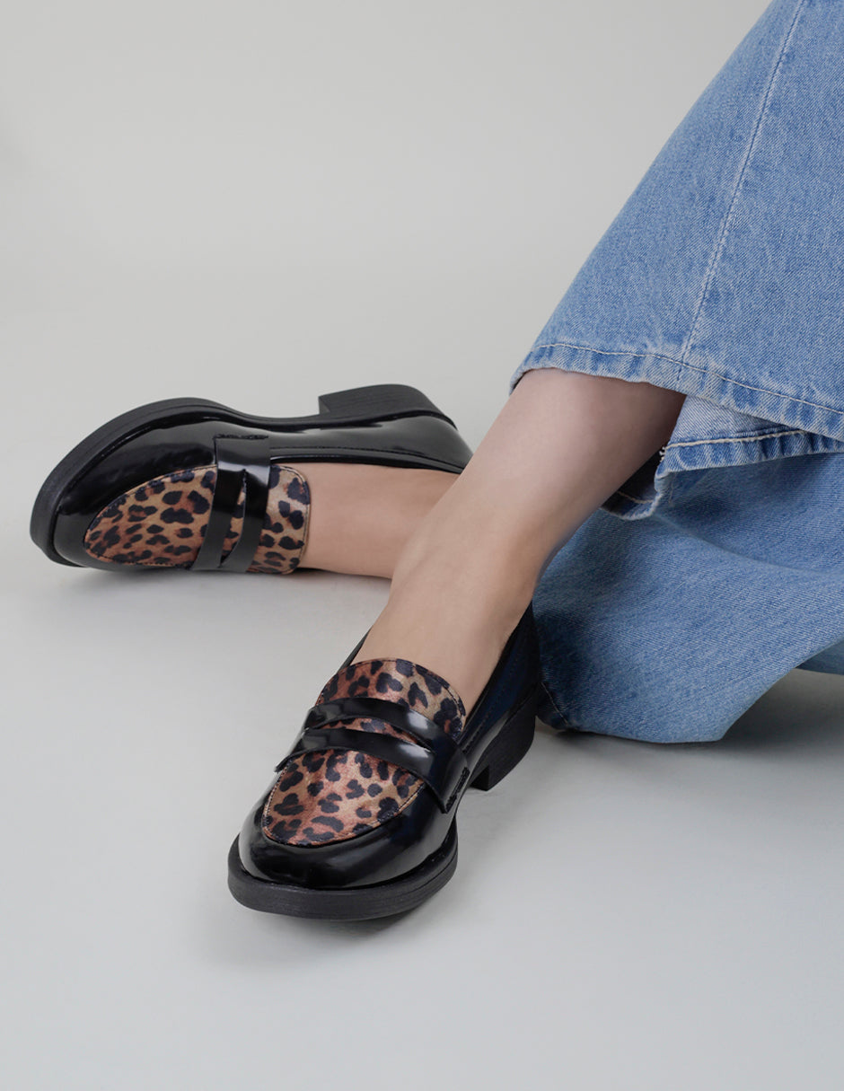 Mocasines Classy en Piel vegana – Negro