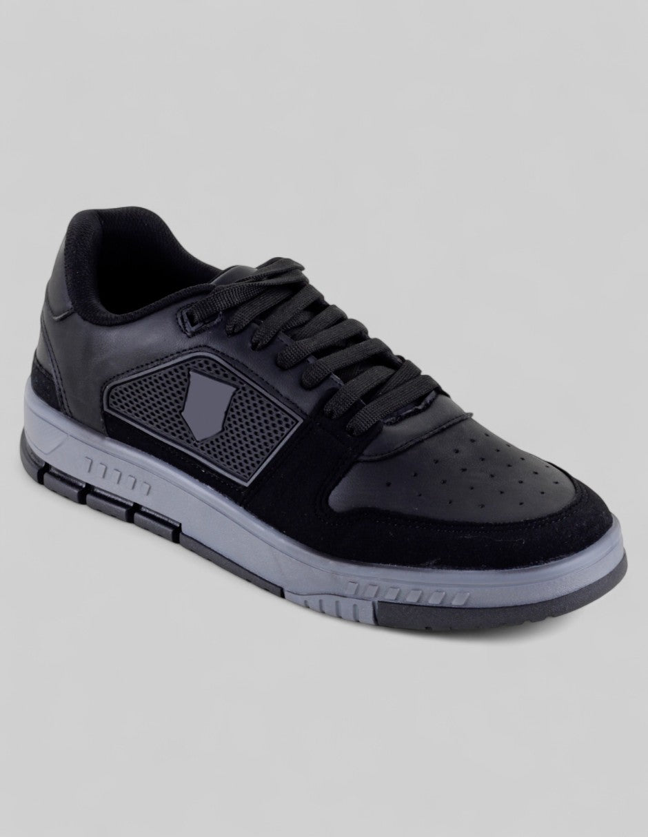 Tenis con cordones Exterior Piel vegana Color Negro Para Hombre De RBCOLLECTION