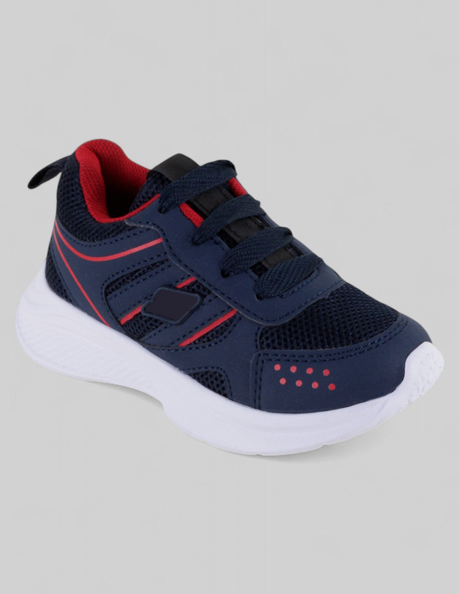 Tenis Kids  en Piel vegana – Azul