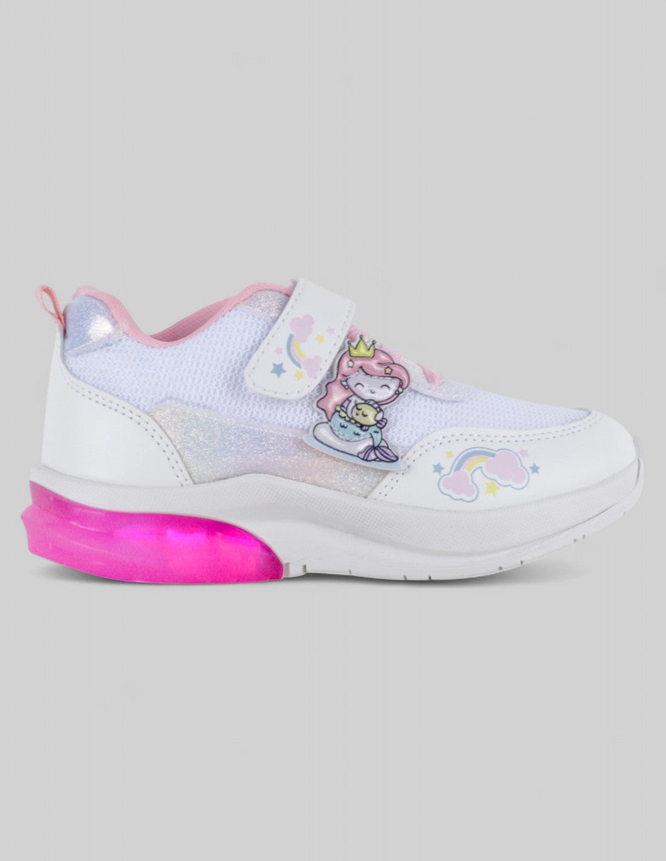 Tenis Kids  en Piel vegana – Blanco