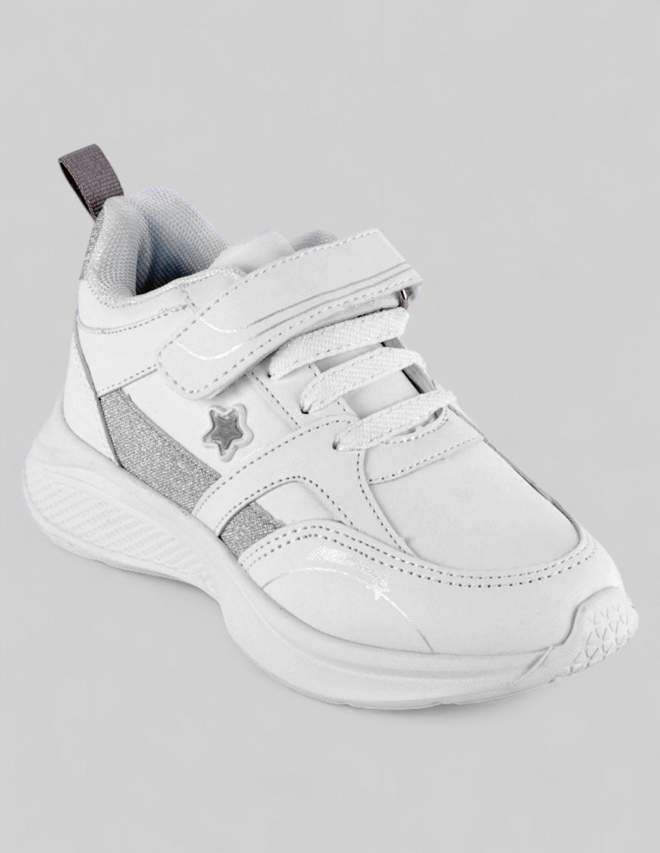 Tenis Kids  en Piel vegana – Blanco