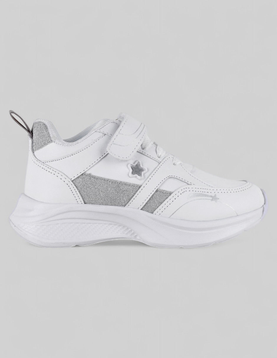 Tenis Kids  en Piel vegana – Blanco