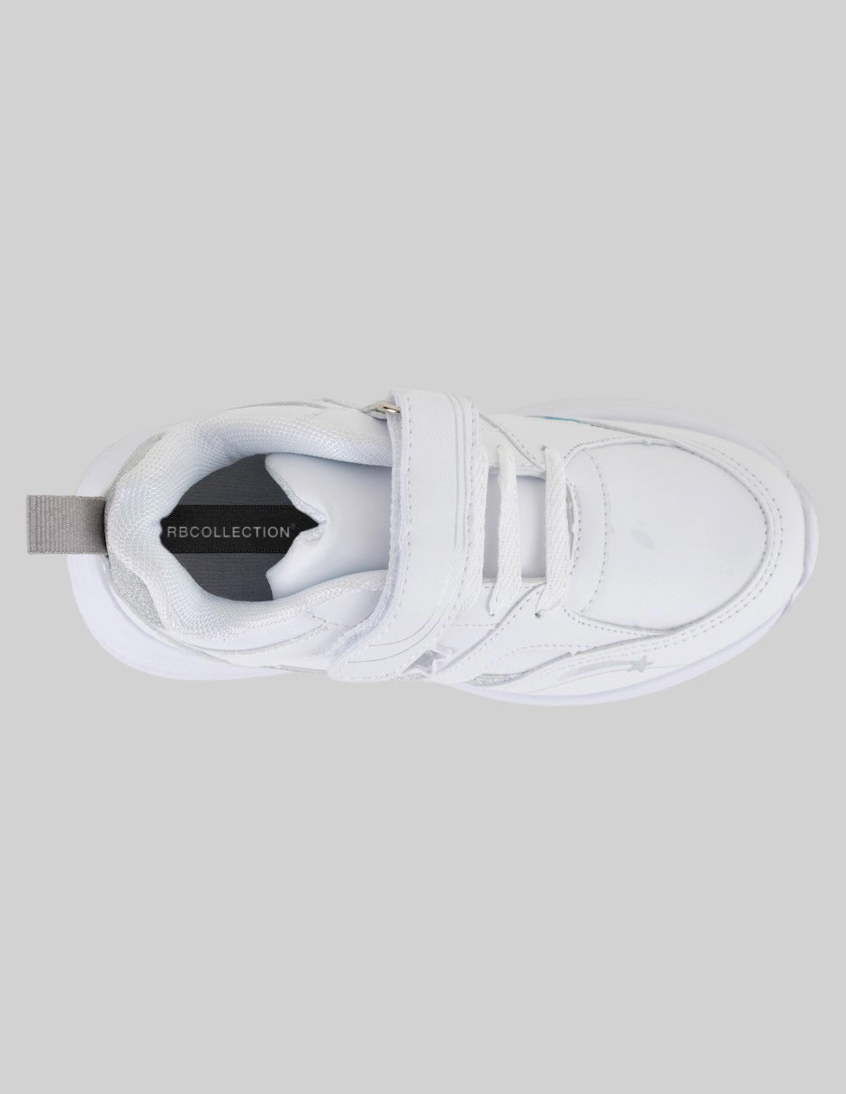Tenis Kids  en Piel vegana – Blanco