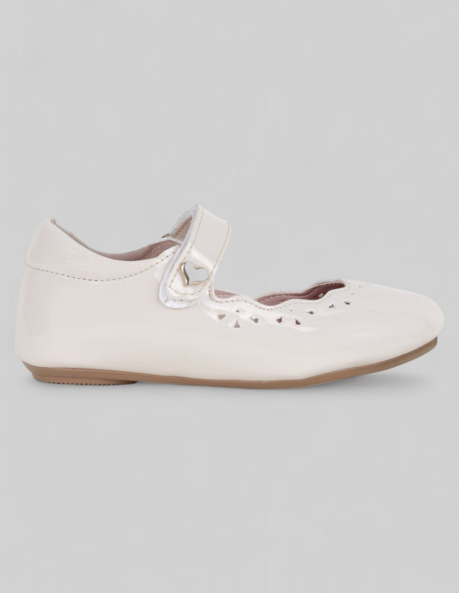 Mary jane Kids  en Charol – Blanco