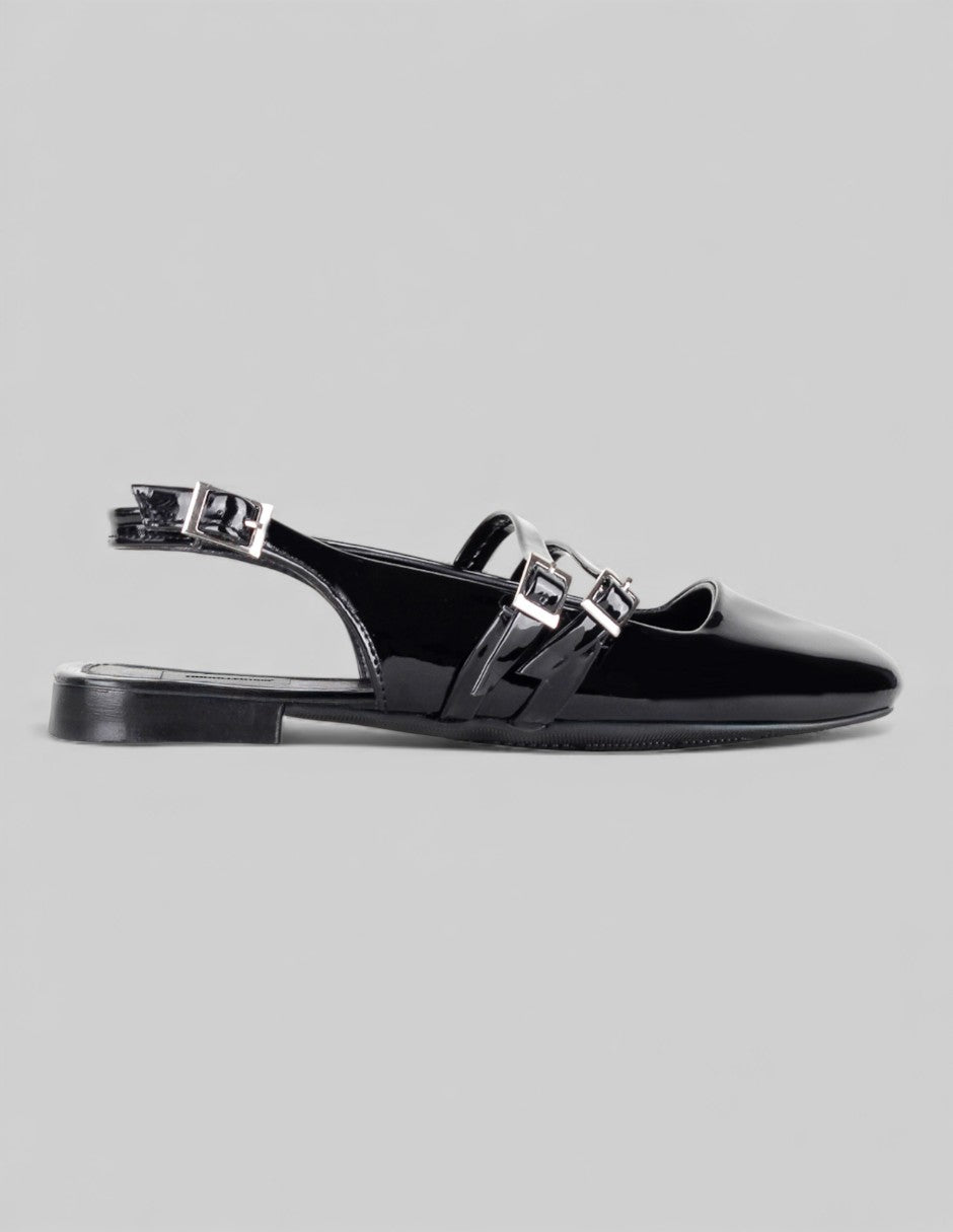 Flats puntales Darling en Charol – Negro