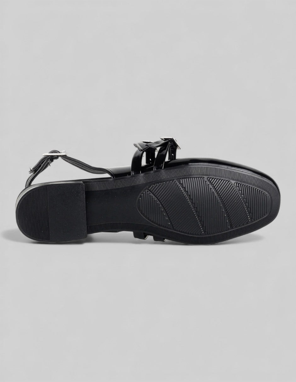 Flats puntales Darling en Charol – Negro