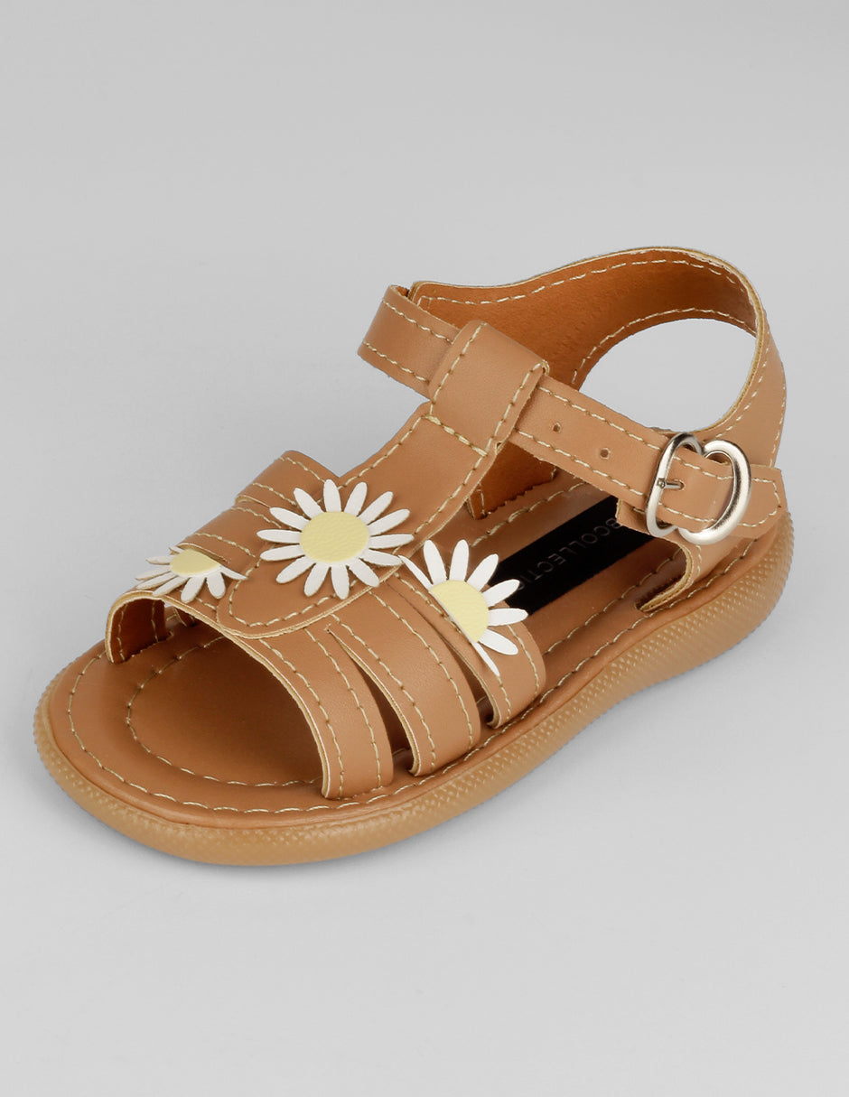 Sandalias Kids en Piel vegana – Café
