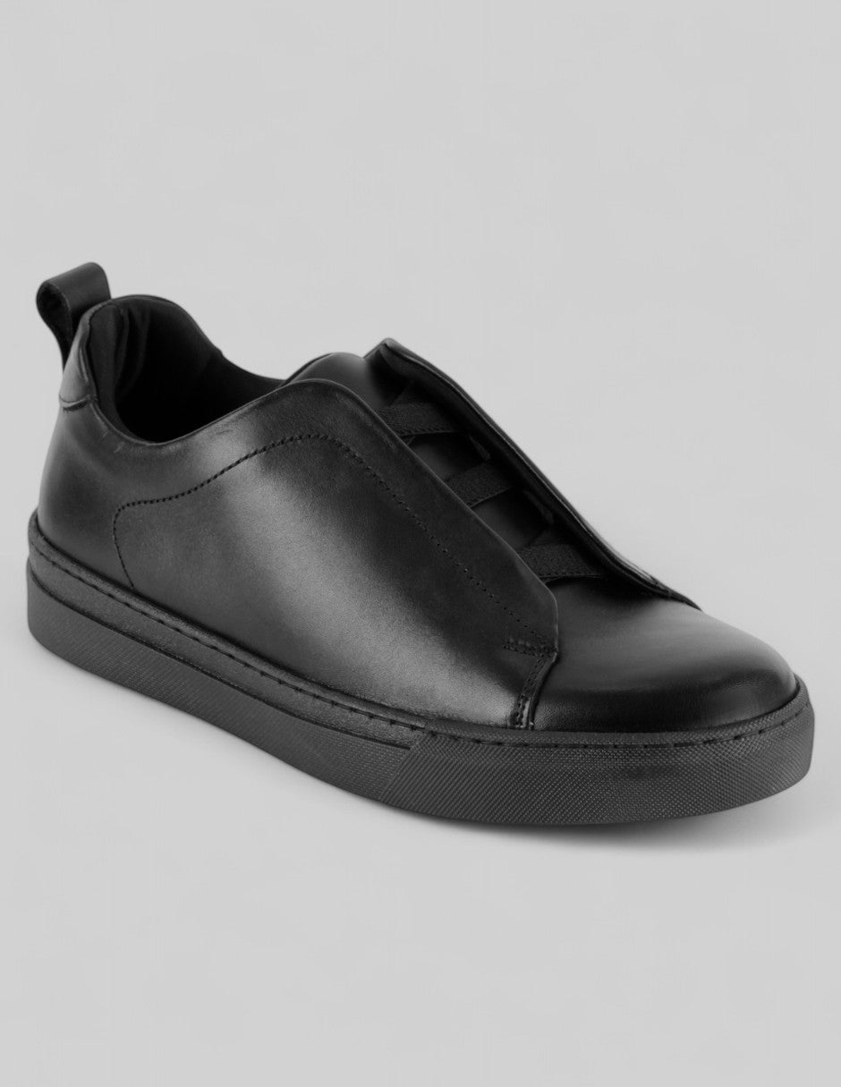 Tenis sin cordones Exterior Piel Color Negro Para Hombre De RBCOLLECTION