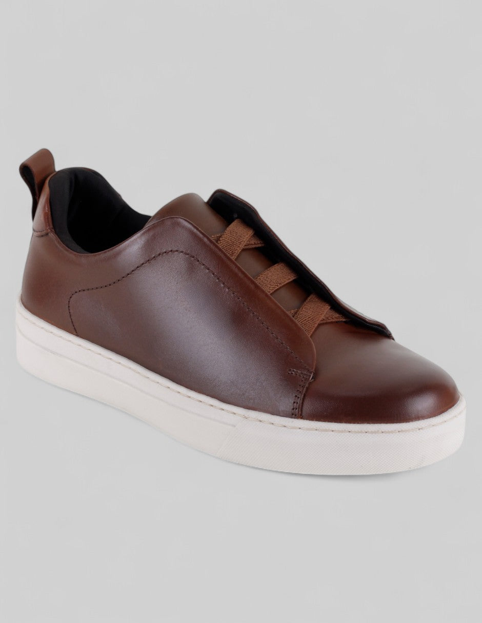 Tenis sin cordones Exterior Piel Color Café Para Hombre De RBCOLLECTION