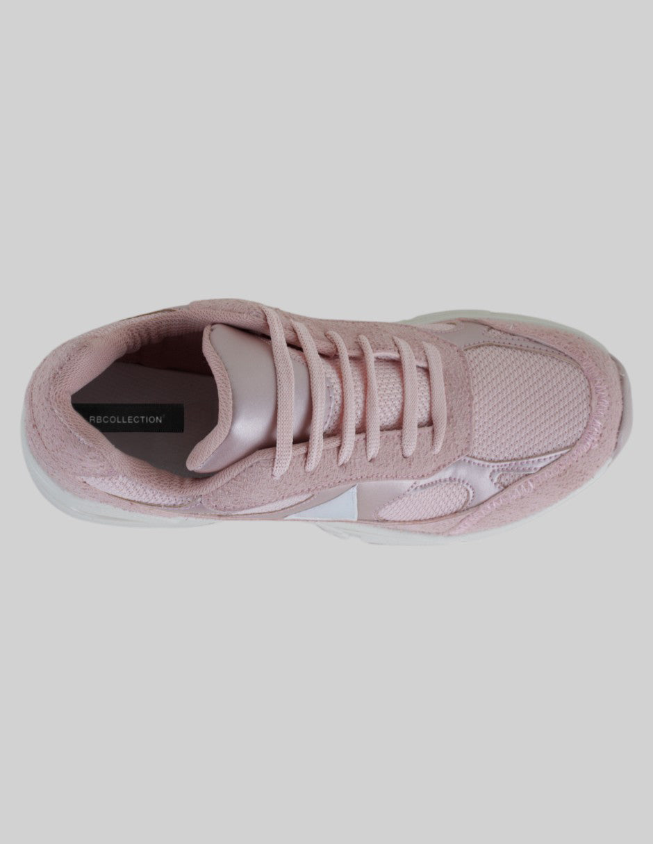 Tenis tipo deportivo  High Line en Textil – Rosa