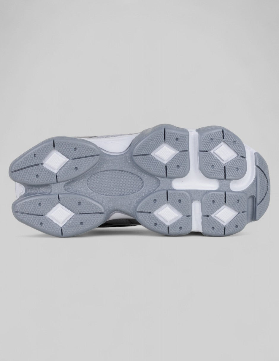 Tenis Kids  en Piel vegana – Gris