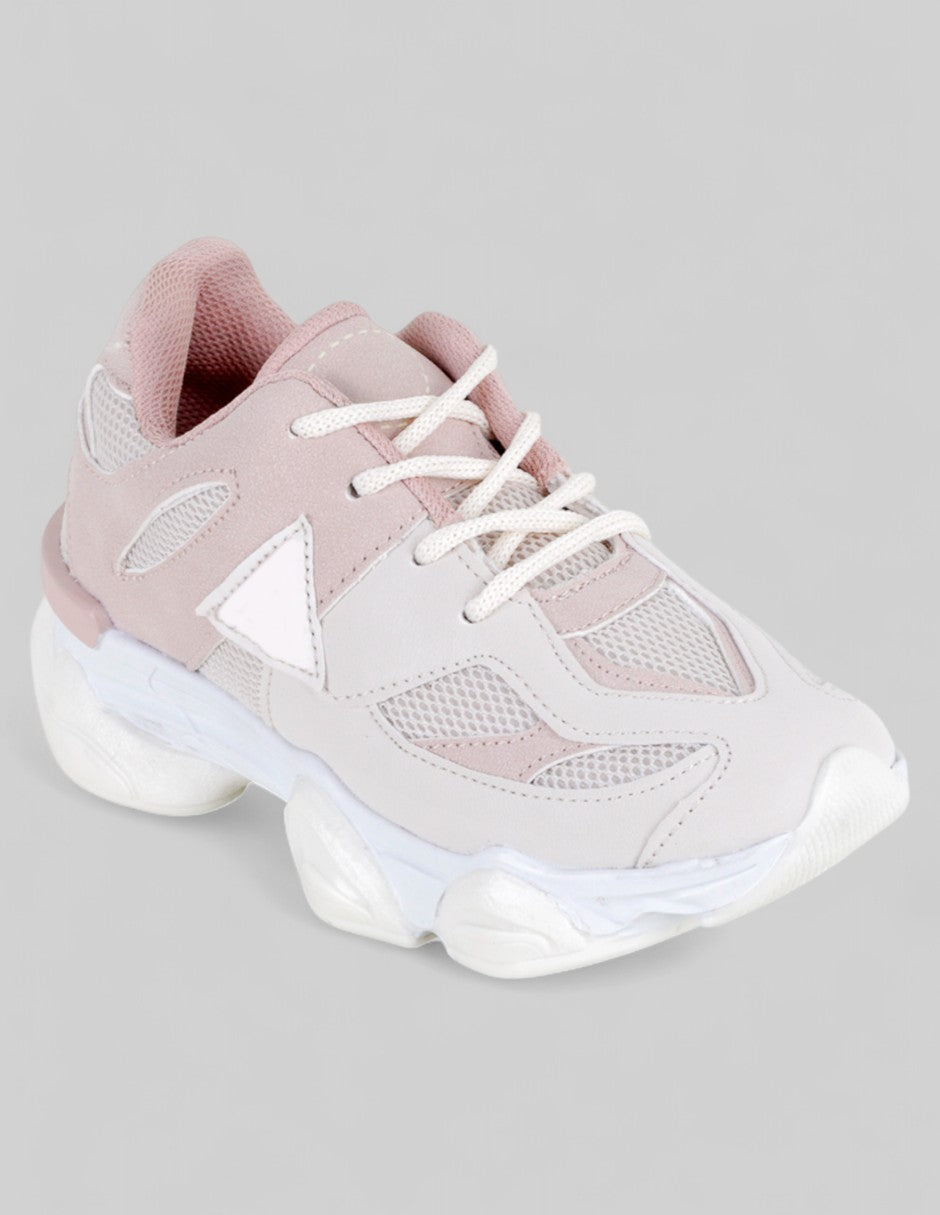 Tenis Kids  en Piel vegana – Beige