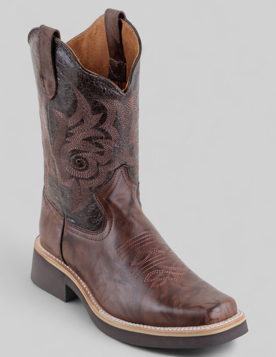 Botas tipo western Cowboy en Piel – Café