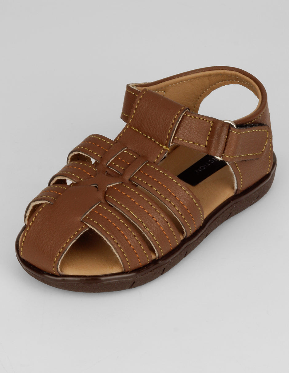 Sandalias Kids en Piel vegana – Café