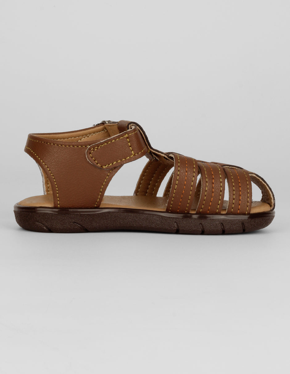 Sandalias Kids en Piel vegana – Café