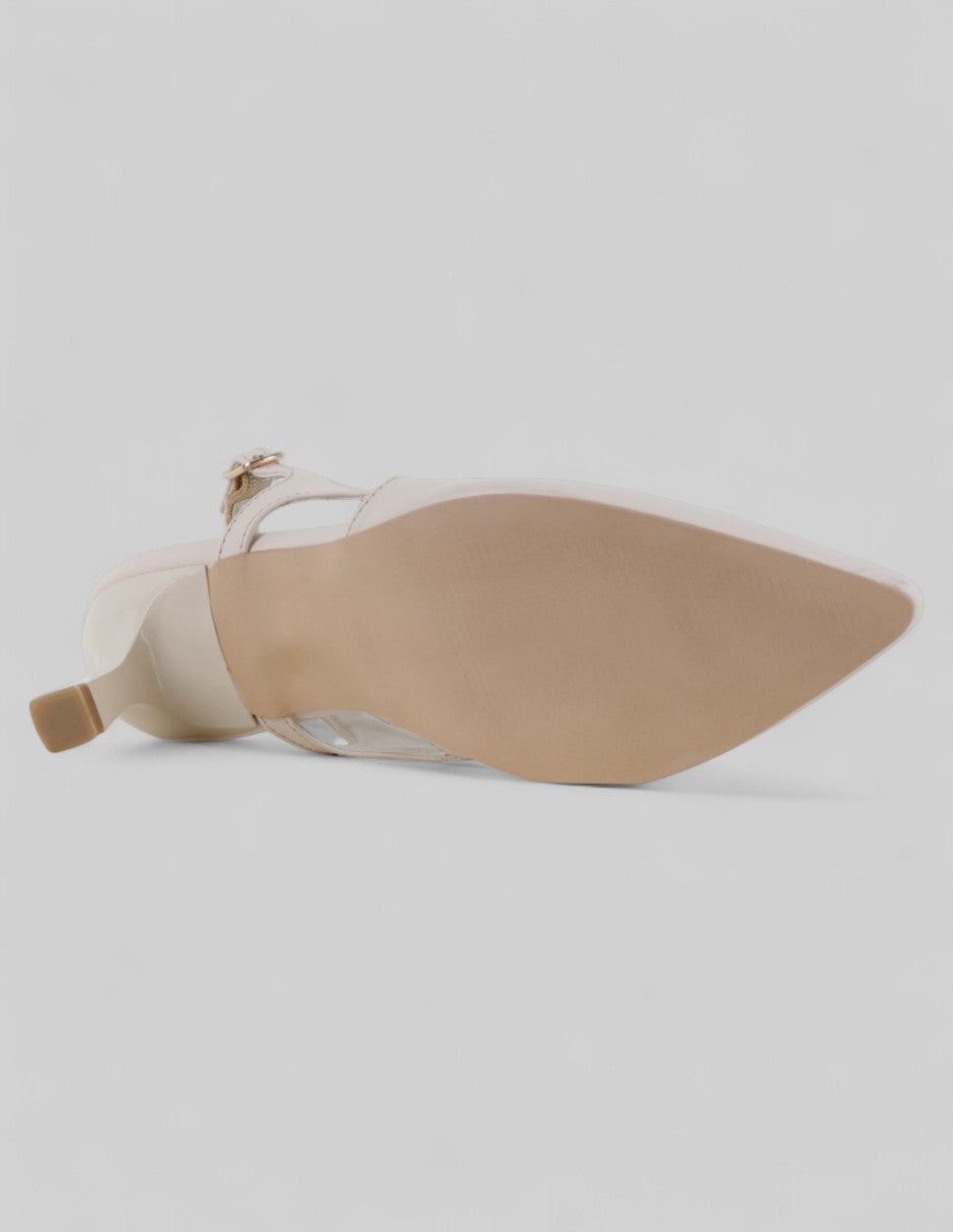 Zapatillas Slingback en Piel vegana – Blanco