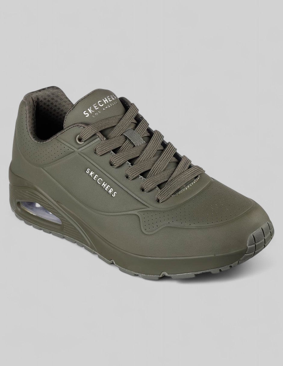 Tenis tipo deportivo Exterior Sintético Color Gris Para Hombre De Skechers
