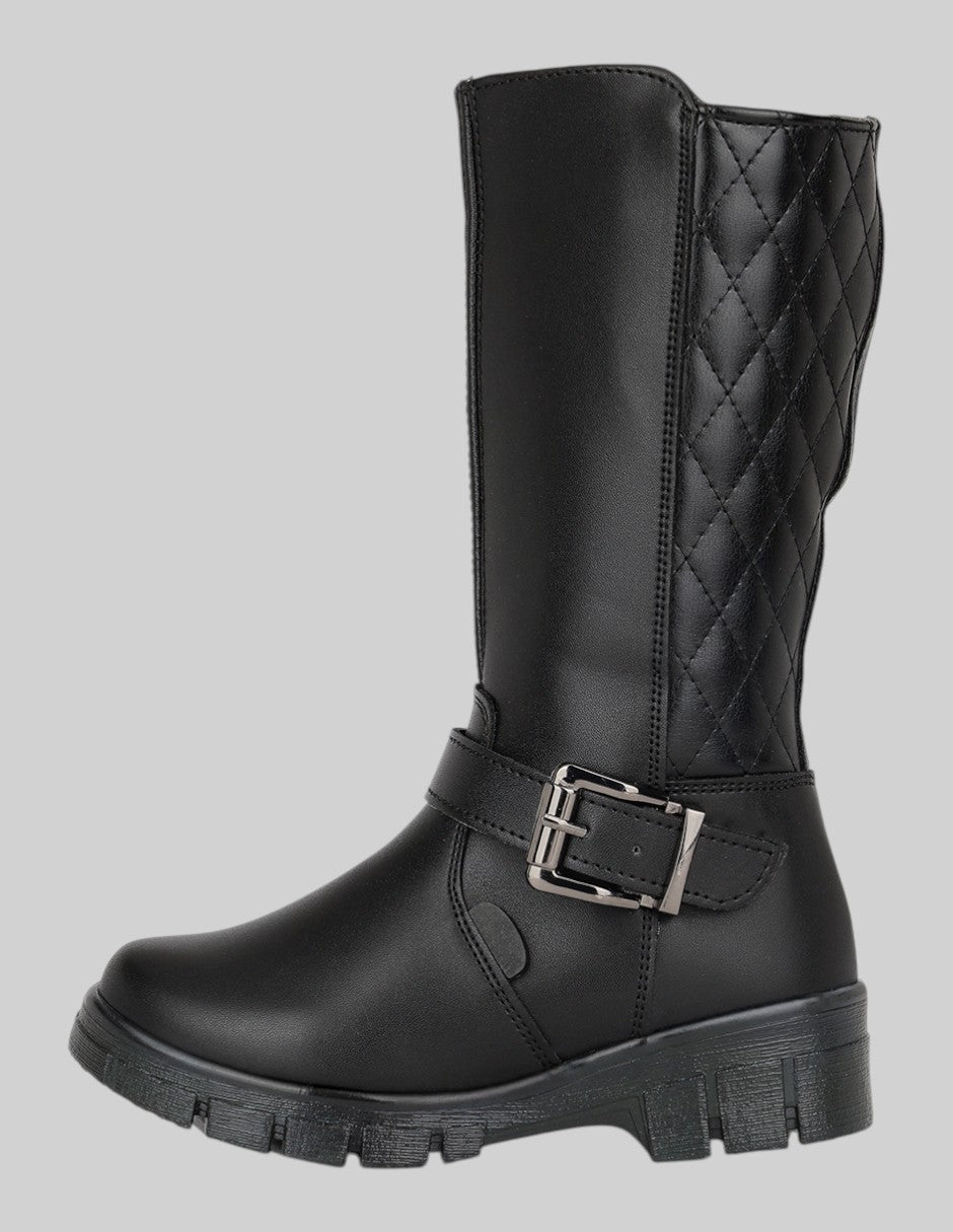 Botas Exterior Piel vegana Color Negro Para Niña De RBCOLLECTION