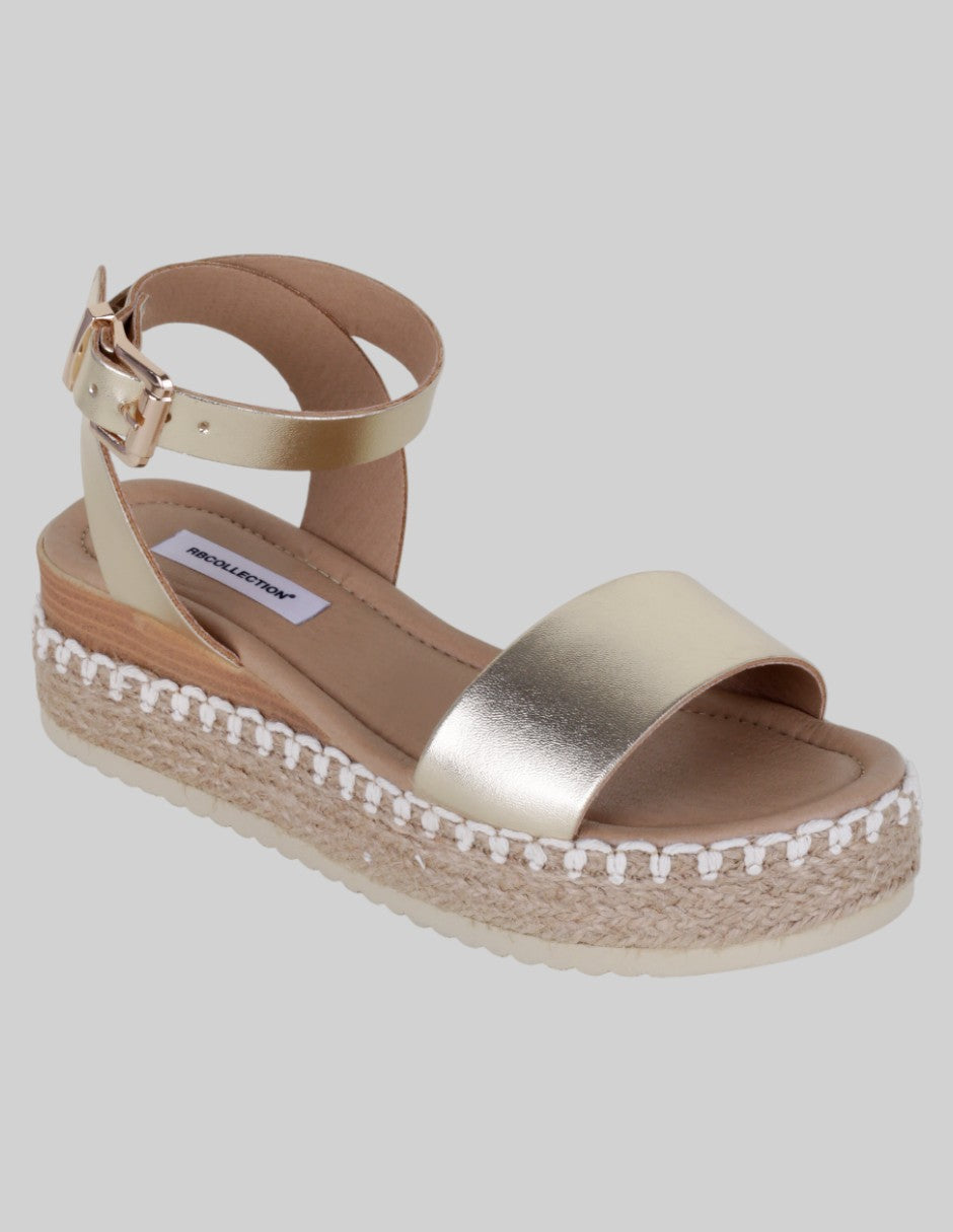 Sandalias con plataforma Yuri en Sintético – Dorado