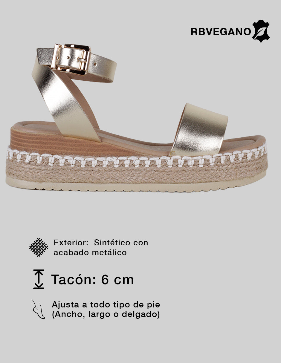 Sandalias con plataforma Yuri en Sintético – Dorado