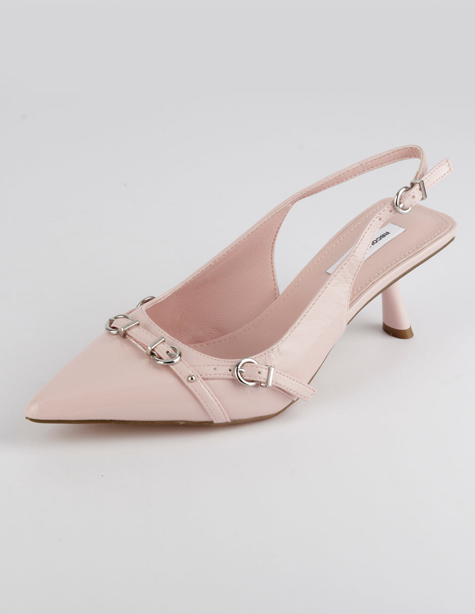 Zapatillas Slingback en Charol – Rosa