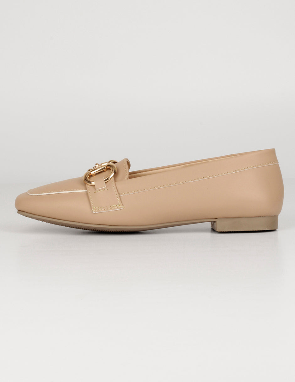 Flats clásicas Exterior Piel vegana Color Beige Para Mujer De RBCOLLECTION