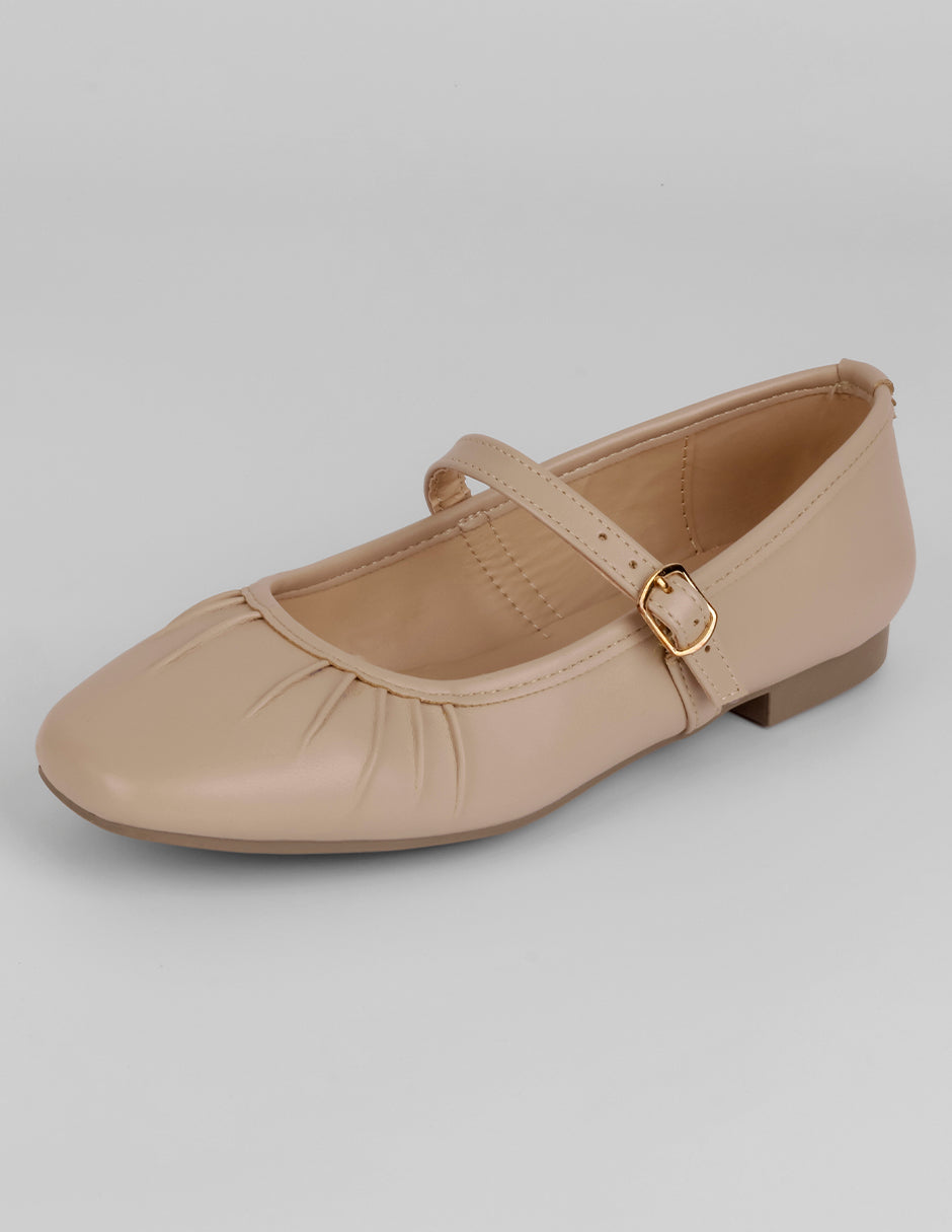 Mary jane Darling en Piel vegana – Latte