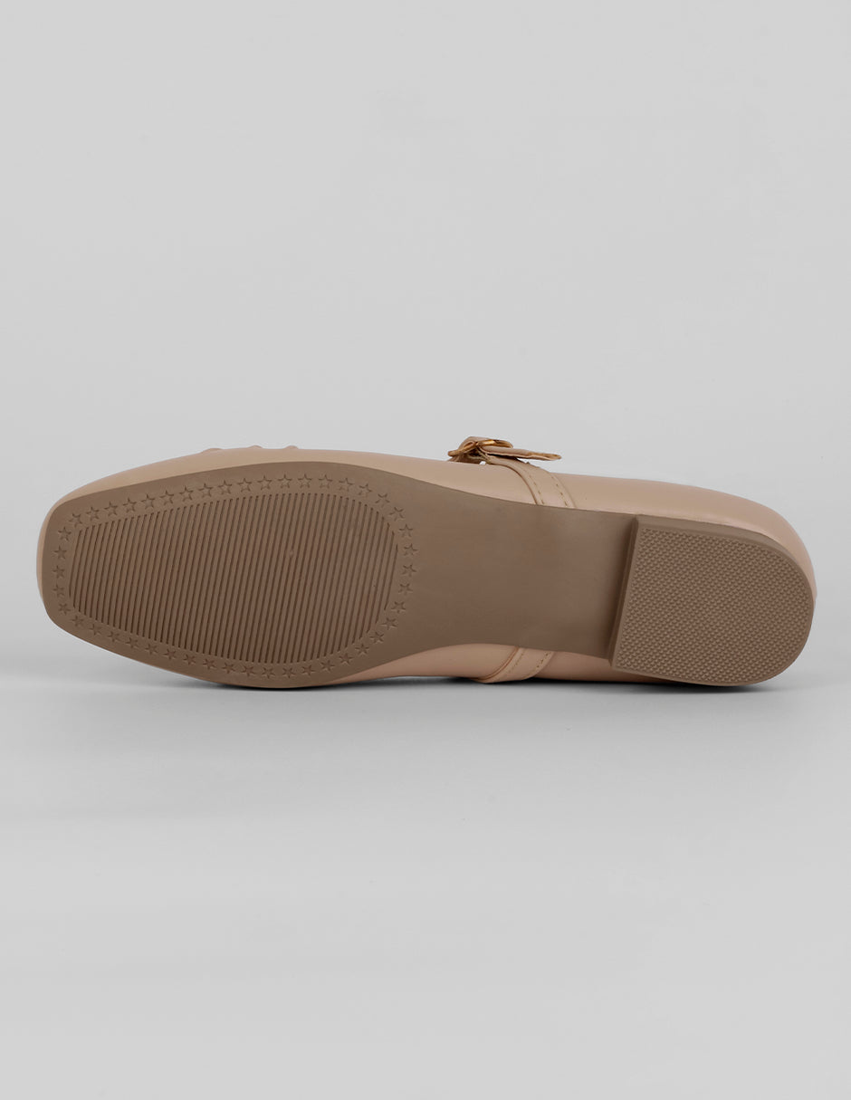 Mary jane Darling en Piel vegana – Latte