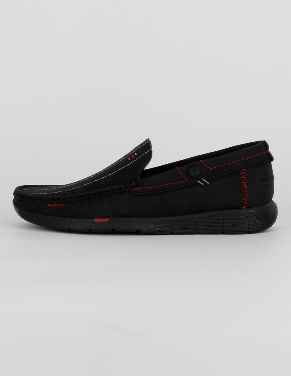 Mocasines Exterior Piel vegana Color Negro Para Hombre De RBCOLLECTION