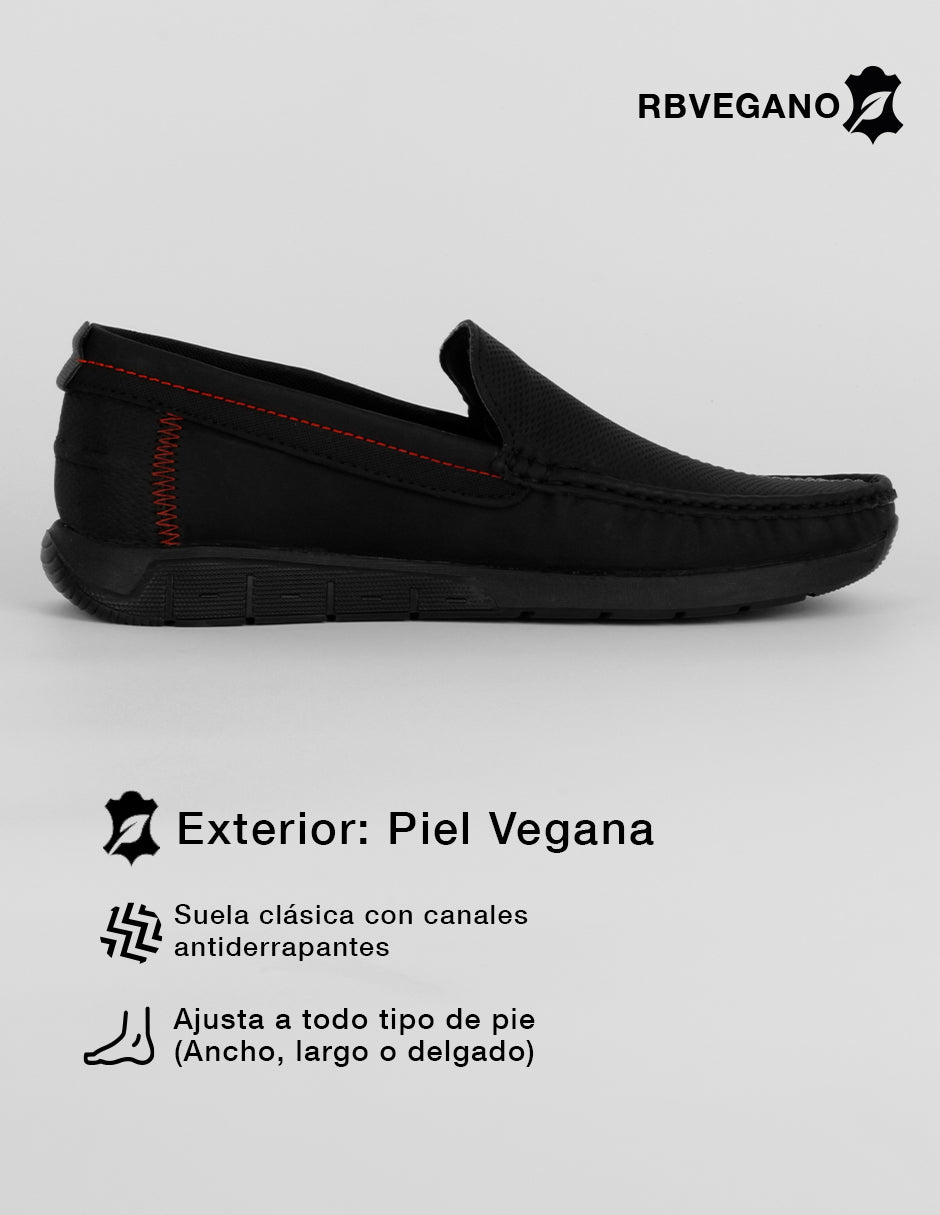 Mocasines Pequeños productores en Piel vegana – Negro
