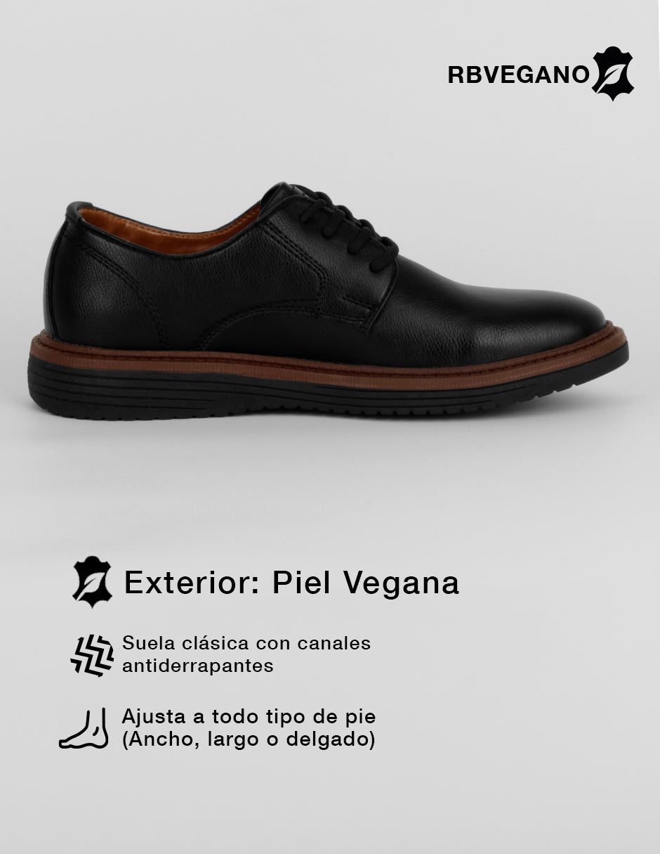 Oxfords Confi en Piel vegana – Negro