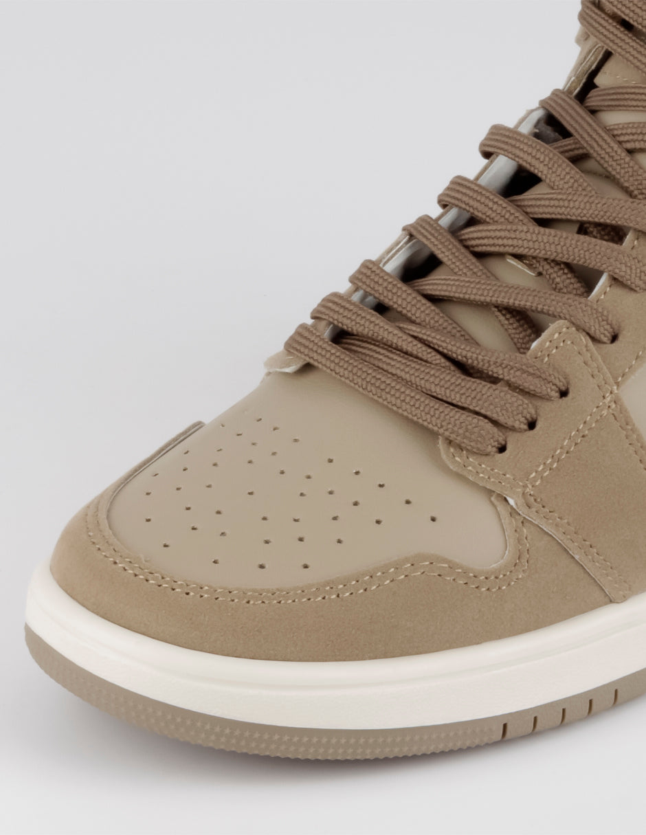 Tenis botín  Bear en Piel vegana – Café