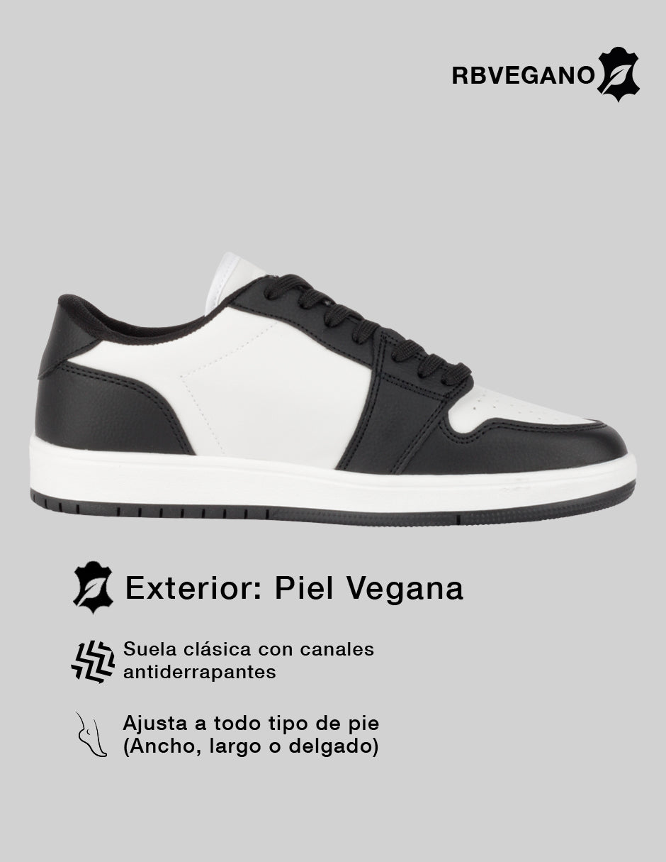 Tenis con cordones  Bear en Piel vegana – Negro