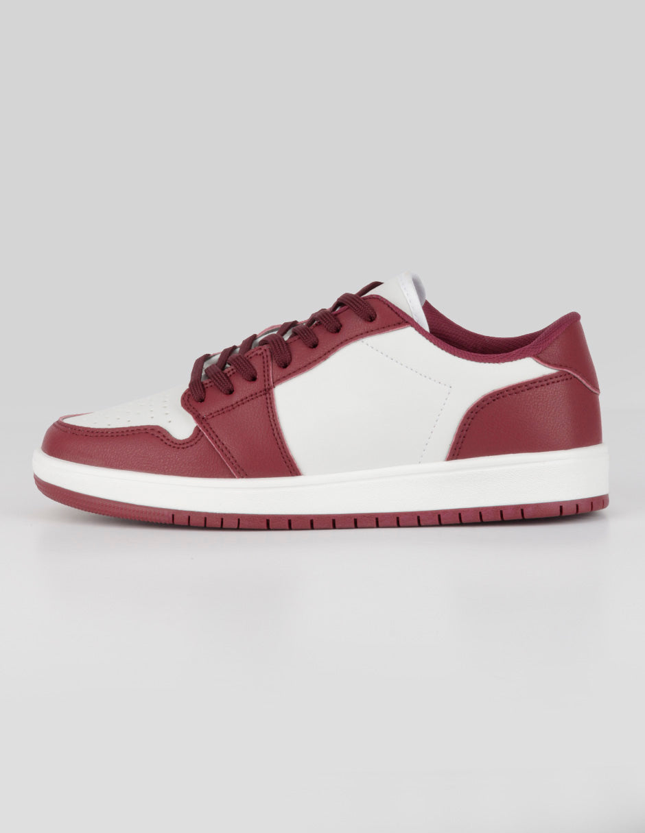 Tenis con cordones  Bear en Piel vegana – Rojo