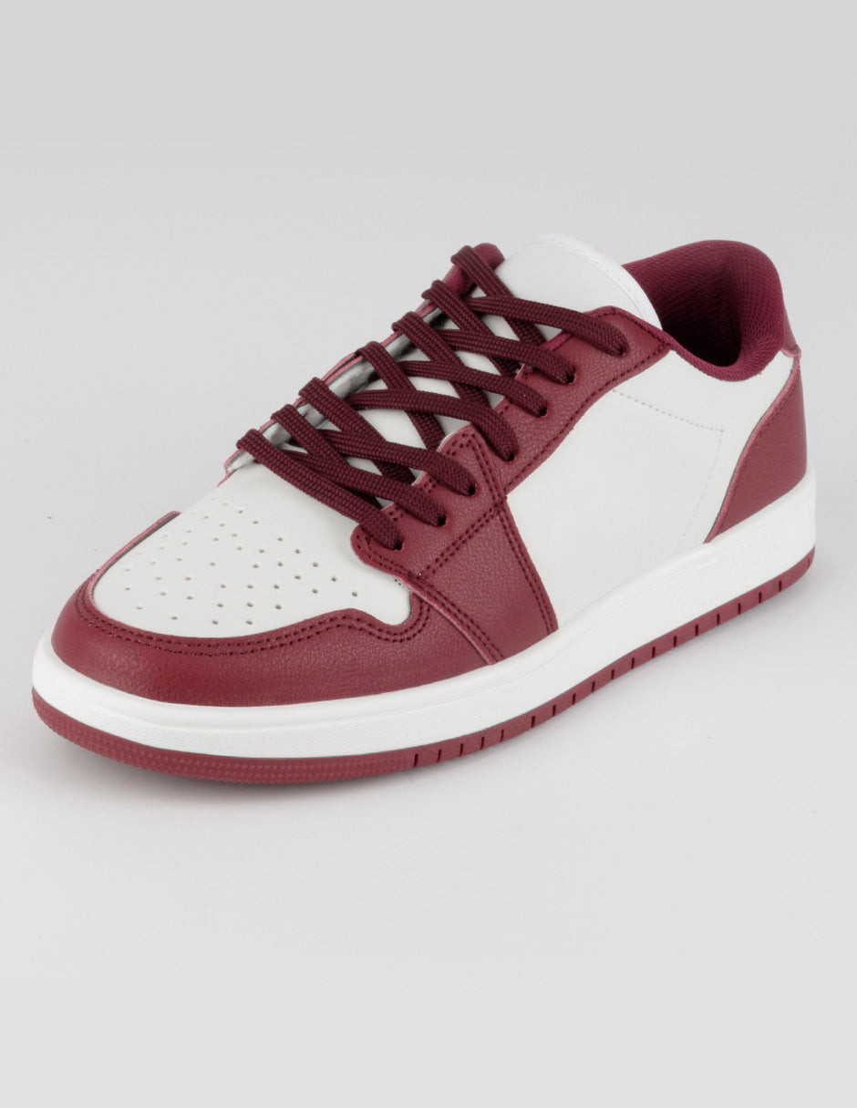 Tenis con cordones  Bear en Piel vegana – Rojo
