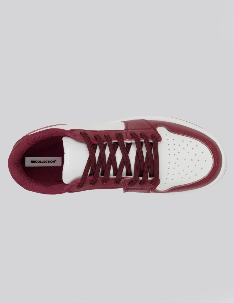 Tenis con cordones  Bear en Piel vegana – Rojo