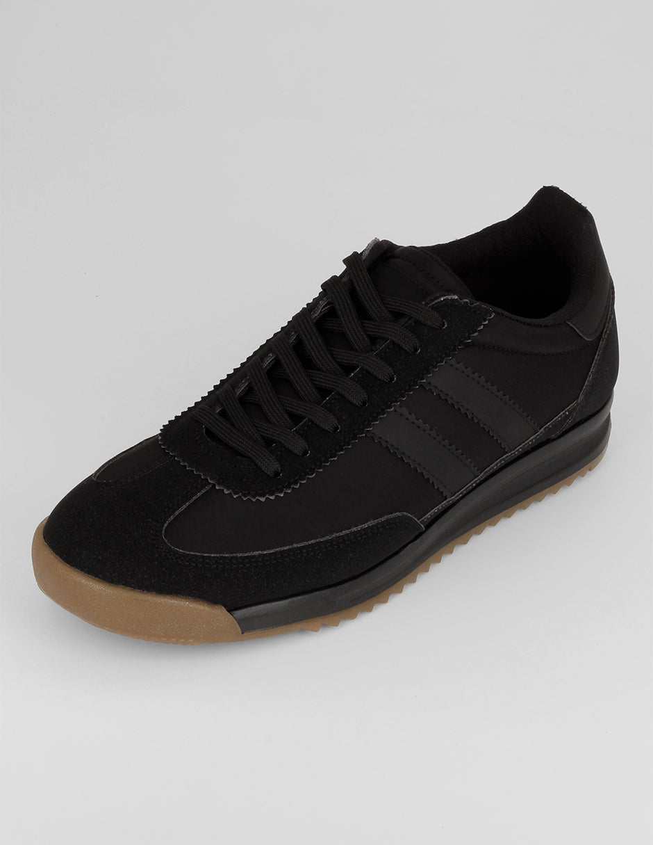 Tenis con cordones Bear en Textil – Negro