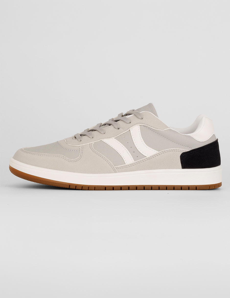 Tenis con cordones Exterior Piel vegana Color Gris Para Hombre De RBCOLLECTION