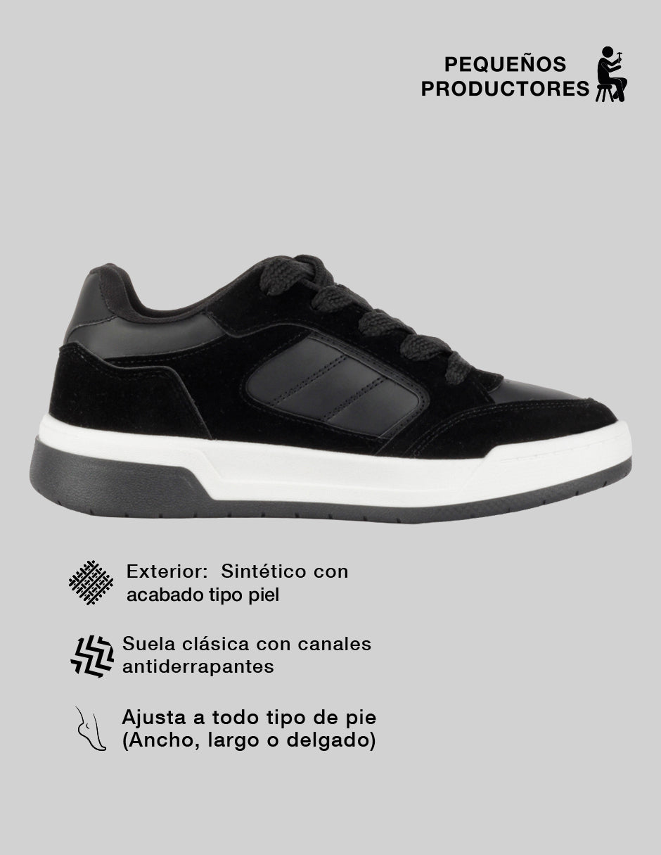 Tenis con cordones  Bear en Sintético – Negro