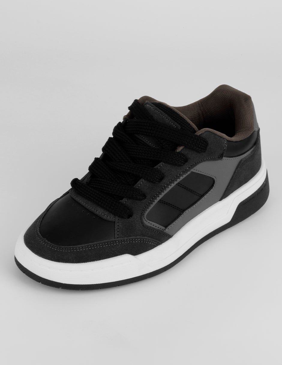 Tenis con cordones Bear en Sintético – Negro