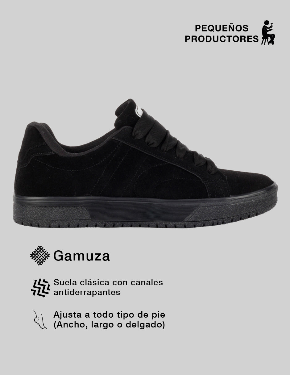 Tenis con cordones  Urban en Gamuza sintética – Negro